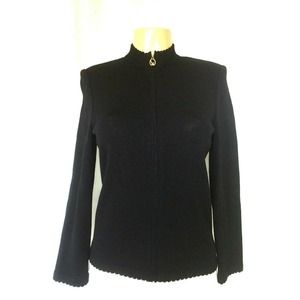 St John Basics Santana Knit Jacket Sweater Blazer